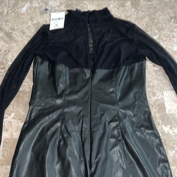 Forever 21 Leather dress with sheer sleeves - Picture 6 of 7